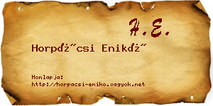 Horpácsi Enikő névjegykártya