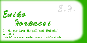 eniko horpacsi business card